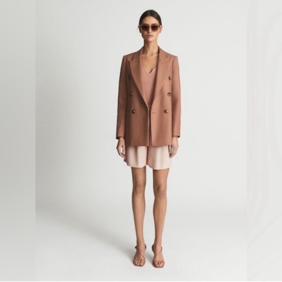 New! Reiss Reni ruffle pull-on shorts pink nwot 30226 - Picture 2 of 12